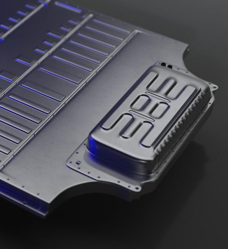 CGI image of electric battery for electric cars